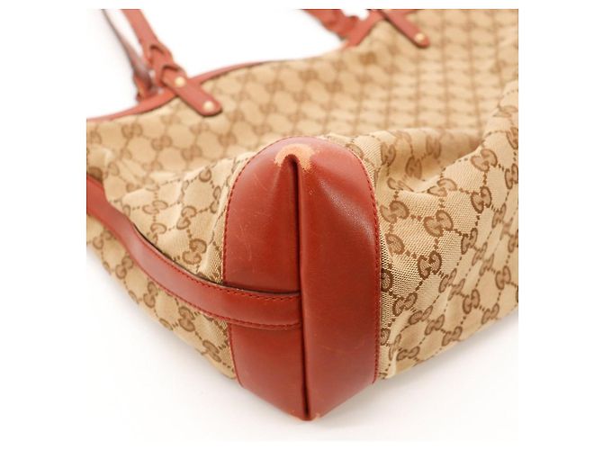 Borsa Tote Gucci in Tela GG Supreme Marrone - vista 8