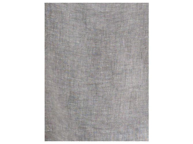 Camisa Eres Exact de lino gris - vista 7