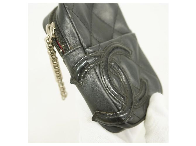 Chanel Cambon Lambskin Cigarette Case Black - view 7