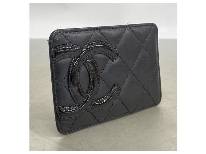 Tarjetero de piel de cordero Chanel Cambon Negro - vista 2