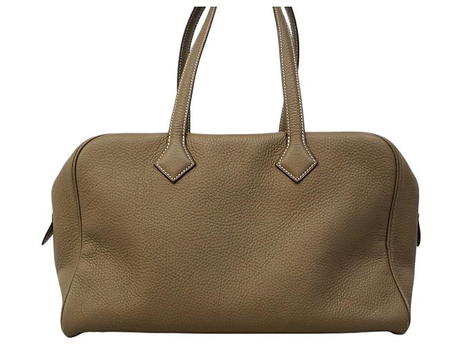 Hermès Borsa Hermes Victoria 35 Taupe - vista 10