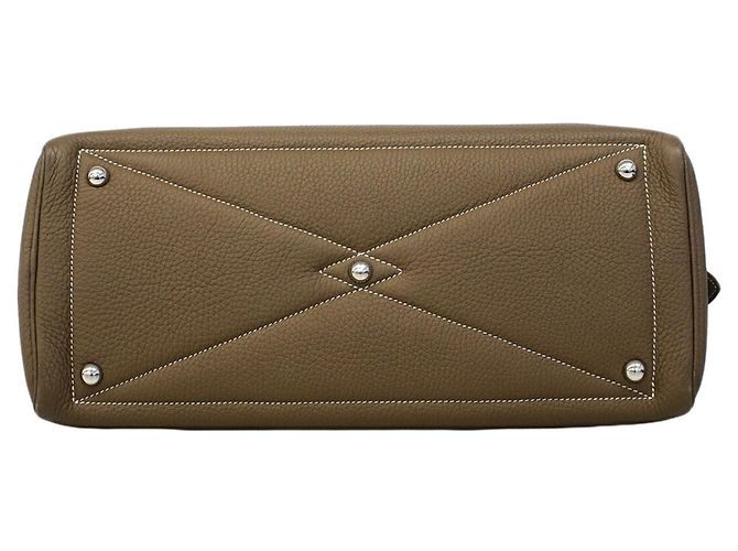 Hermès Borsa Hermes Victoria 35 Taupe - vista 3