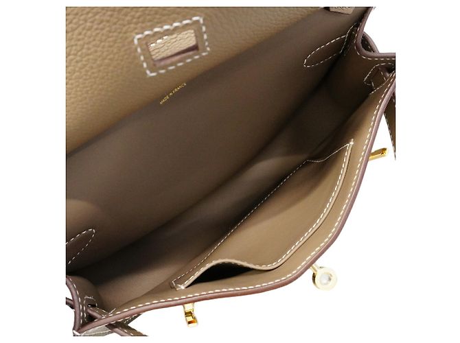 Hermès Borsa a tracolla Hermes Jypsiere Mini Taupe - vista 4