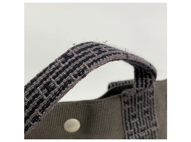 Hermès Hermes Gray Canvas Backpack Brown - view 9