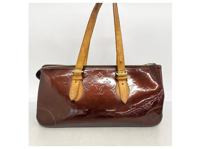 Borsa a tracolla Louis Vuitton Vernis Rosewood Avenue Bordò - vista 13