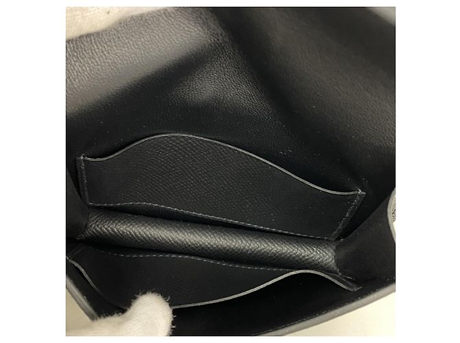 Hermès Portafoglio Constance in pelle Epsom nera Nero - vista 4