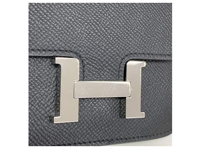 Hermès Portafoglio Constance in pelle Epsom nera Nero - vista 6