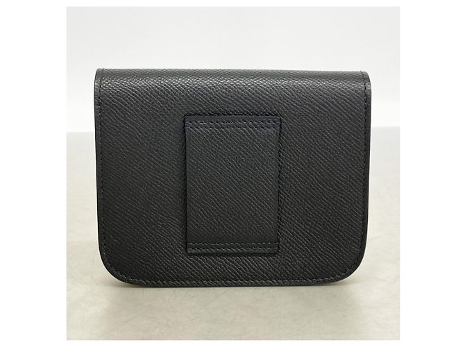 Hermès Portafoglio Constance in pelle Epsom nera Nero - vista 7