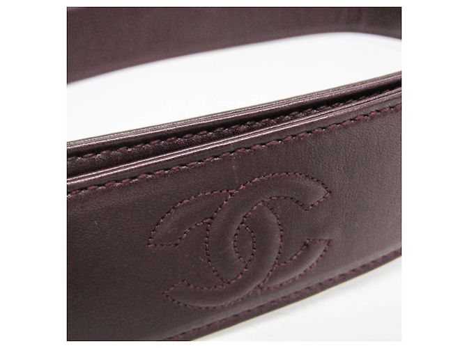 Chanel Coco Mark Kettenverschluss Damen Ledergürtel Bordeaux - Ansicht 10