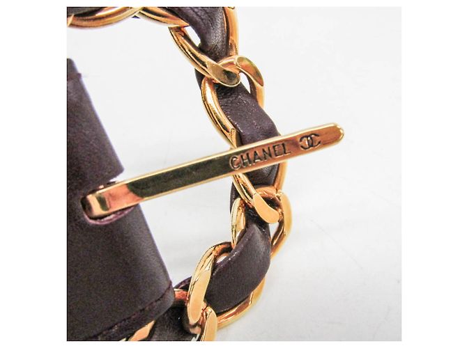 Chanel Coco Mark Kettenverschluss Damen Ledergürtel Bordeaux - Ansicht 13