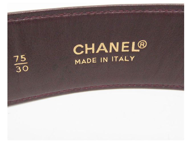 Chanel Coco Mark Kettenverschluss Damen Ledergürtel Bordeaux - Ansicht 14