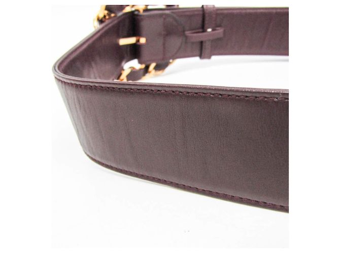 Chanel Coco Mark Kettenverschluss Damen Ledergürtel Bordeaux - Ansicht 9