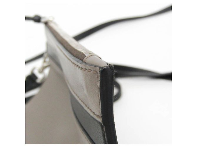 Tote Prada Ouverture Lederschultertasche Braun Schwarz - Ansicht 17