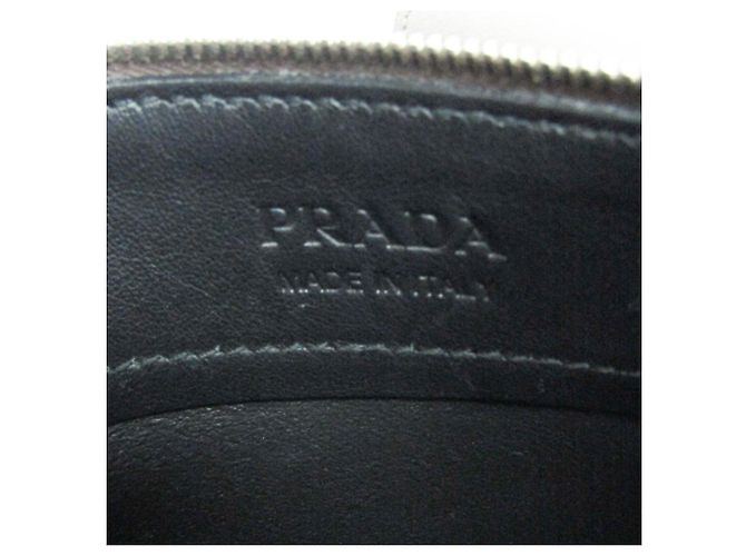 Tote Prada Ouverture Lederschultertasche Braun Schwarz - Ansicht 19