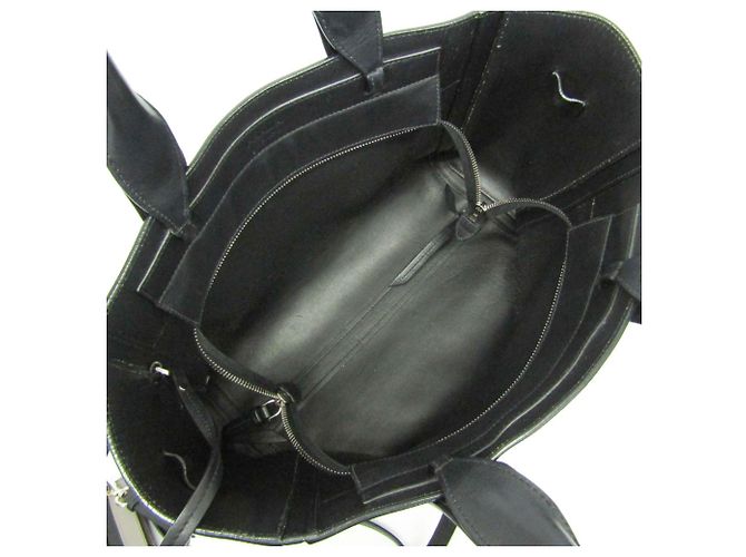 Tote Prada Ouverture Lederschultertasche Braun Schwarz - Ansicht 3