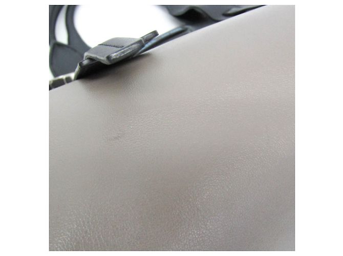 Tote Prada Ouverture Lederschultertasche Braun Schwarz - Ansicht 5