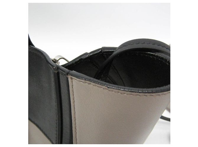 Tote Prada Ouverture Lederschultertasche Braun Schwarz - Ansicht 8