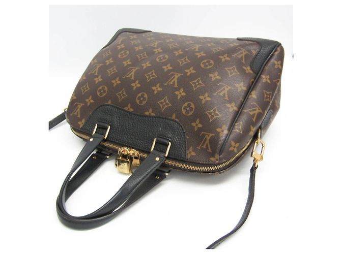 Borsa Louis Vuitton Monogram Macassar Retiro Marrone Nero - vista 6