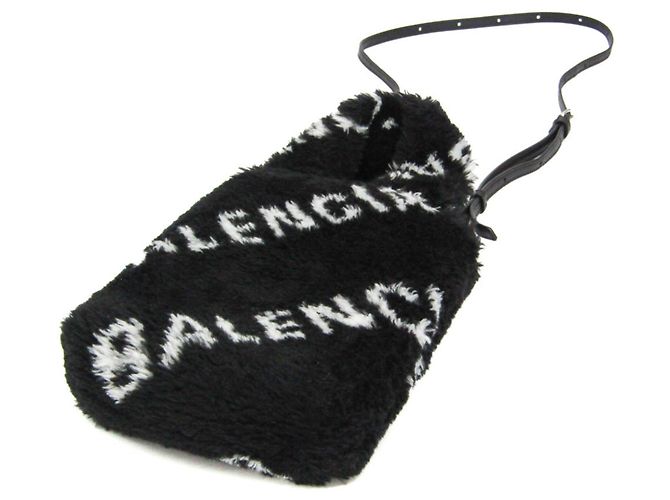 Portacellulare Balenciaga Everyday 596564 Nero Bianco - vista 2