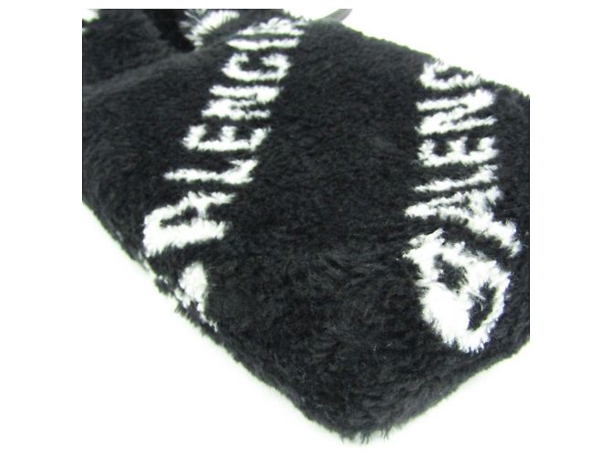 Portacellulare Balenciaga Everyday 596564 Nero Bianco - vista 4
