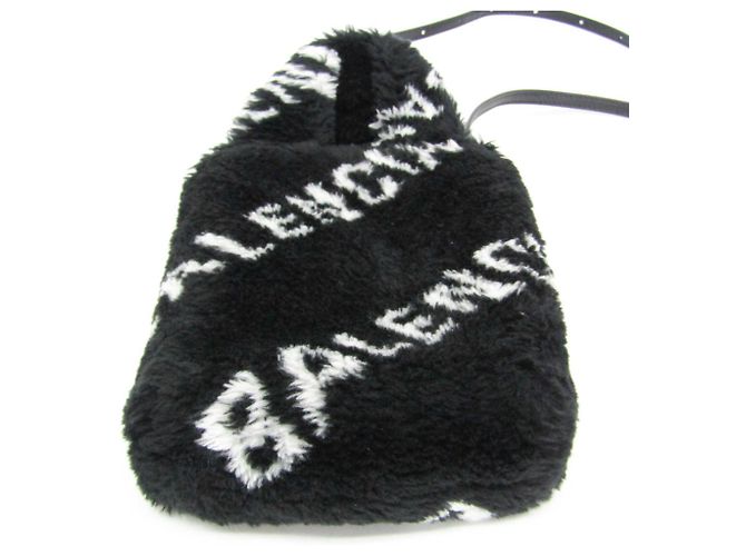 Portacellulare Balenciaga Everyday 596564 Nero Bianco - vista 6
