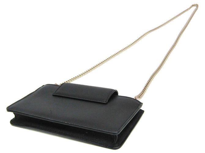 Mini borsa a tracolla e pochette per telefono Valentino Garavani V Logo Chain Nero - vista 3