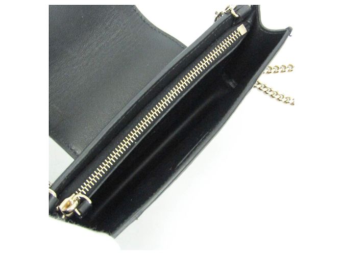 Mini borsa a tracolla e pochette per telefono Valentino Garavani V Logo Chain Nero - vista 4