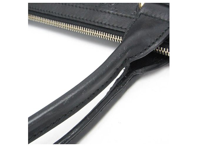 Bamboo Borsa a tracolla Gucci Guccissima in pelle nera e bambù Nero - vista 10
