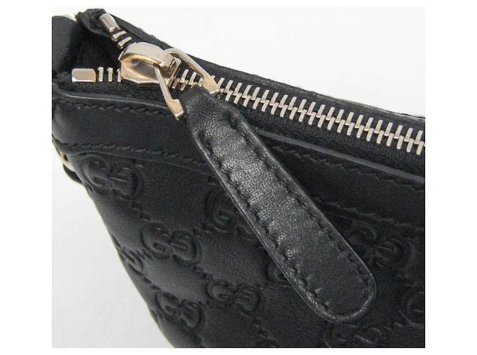 Bamboo Borsa a tracolla Gucci Guccissima in pelle nera e bambù Nero - vista 15
