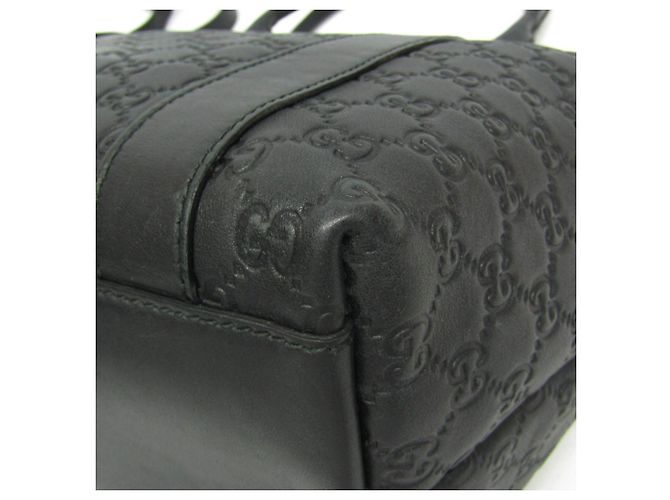 Bamboo Borsa a tracolla Gucci Guccissima in pelle nera e bambù Nero - vista 5