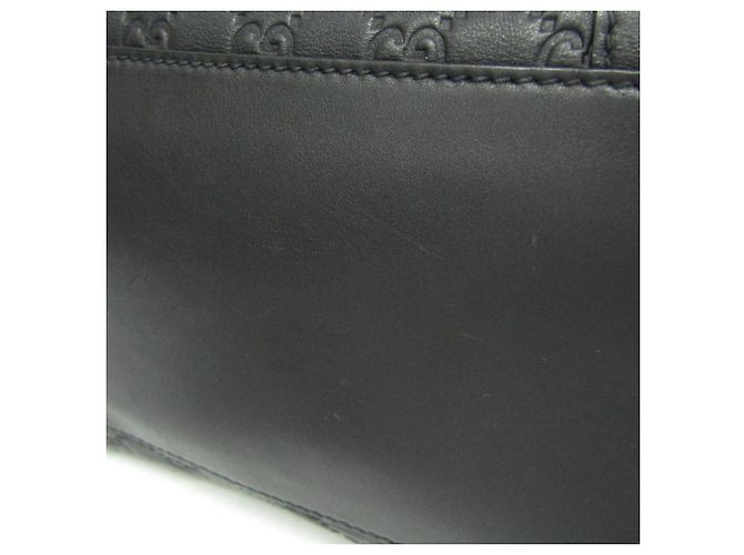 Bamboo Borsa a tracolla Gucci Guccissima in pelle nera e bambù Nero - vista 6