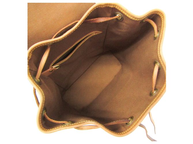 Zaino Louis Vuitton Monogram Montsouris MM Marrone - vista 3