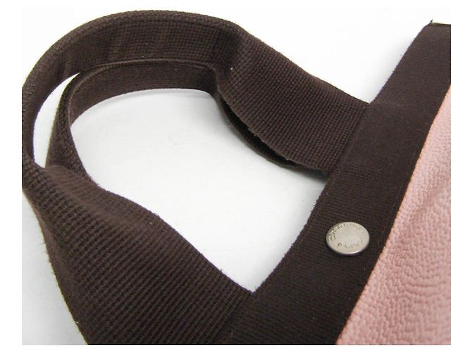 Autre Marque Borsa tote in tela GP da donna Hervé Chapelier Marrone Rosa - vista 9