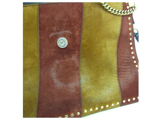 Bolsa de ombro Chloé Faye em couro e camurça tamanho Medium Marrom Preto - vista 5