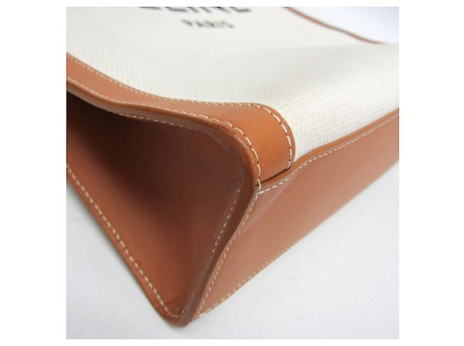 Cabas Céline Bolso Tote y de Hombro Vertical Celine Large Blanco roto Marrón claro - vista 4