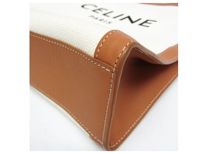 Cabas Céline Bolso Tote y de Hombro Vertical Celine Large Blanco roto Marrón claro - vista 5