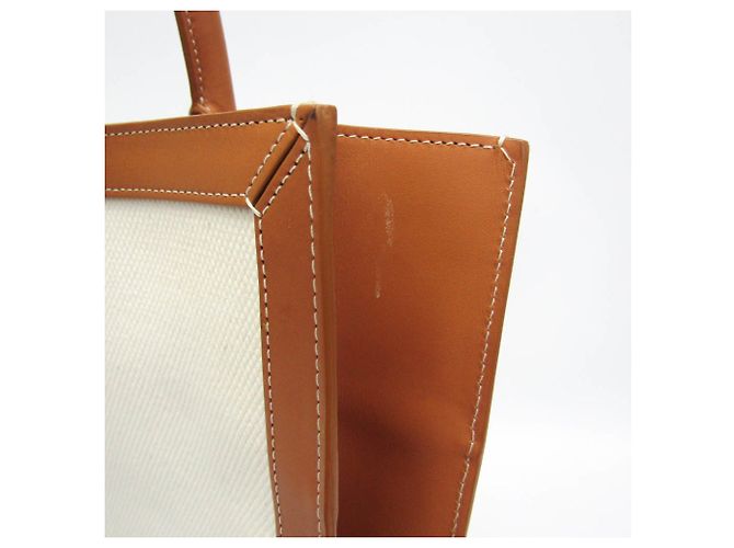 Cabas Céline Bolso Tote y de Hombro Vertical Celine Large Blanco roto Marrón claro - vista 8