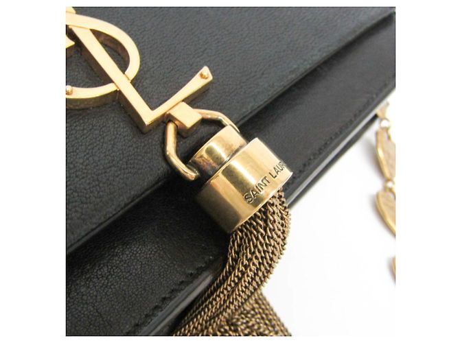 Borsa a tracolla Yves Saint Laurent Kate Tassel Chain Nero D'oro - vista 10