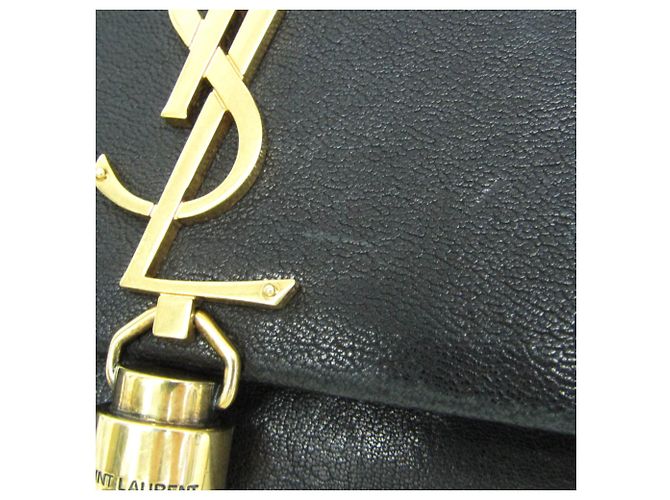 Borsa a tracolla Yves Saint Laurent Kate Tassel Chain Nero D'oro - vista 9