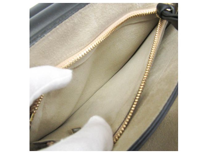Borsa a tracolla Chloé Faye Medium in pelle e scamosciato Nero - vista 13