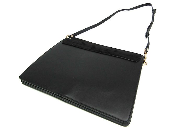 Borsa a tracolla Chloé Faye Medium in pelle e scamosciato Nero - vista 3