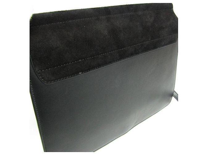 Borsa a tracolla Chloé Faye Medium in pelle e scamosciato Nero - vista 6