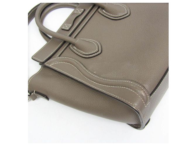Céline Celine Luggage Nano Lederhandtasche für Damen Grau - Ansicht 10