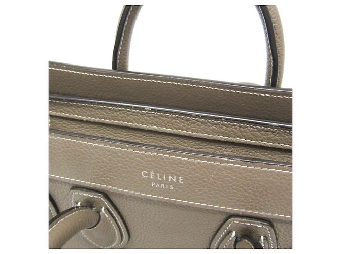 Céline Celine Luggage Nano Lederhandtasche für Damen Grau - Ansicht 13