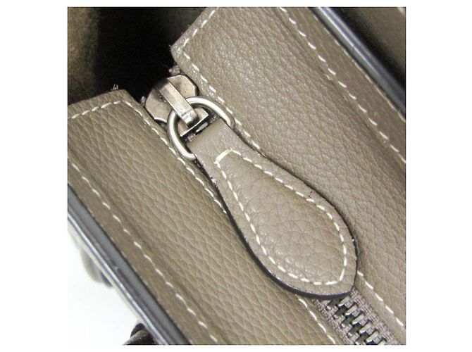 Céline Celine Luggage Nano Lederhandtasche für Damen Grau - Ansicht 14