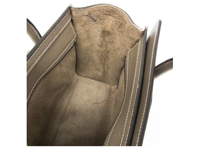 Céline Celine Luggage Nano Lederhandtasche für Damen Grau - Ansicht 16