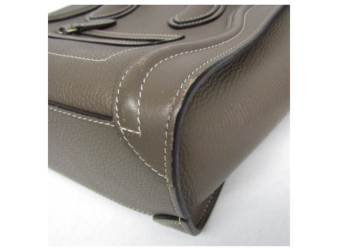 Céline Celine Luggage Nano Lederhandtasche für Damen Grau - Ansicht 4
