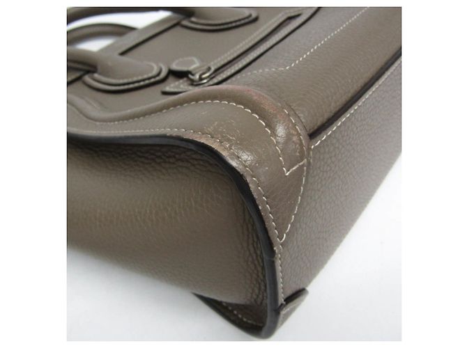 Céline Celine Luggage Nano Lederhandtasche für Damen Grau - Ansicht 5