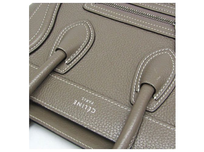 Céline Celine Luggage Nano Lederhandtasche für Damen Grau - Ansicht 6