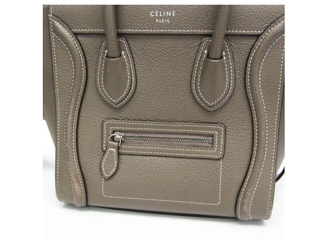 Céline Celine Luggage Nano Lederhandtasche für Damen Grau - Ansicht 7